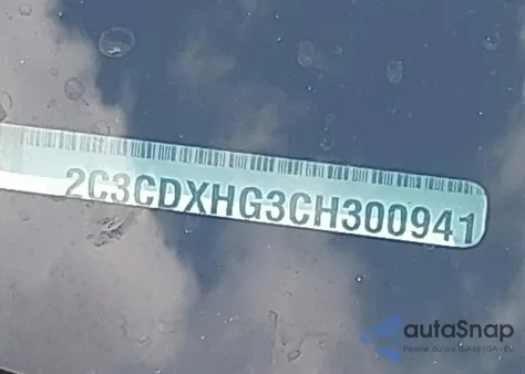 2012 Dodge Charger Sxt из США, поврежденный, VIN 2C3CDXHG3CH300941